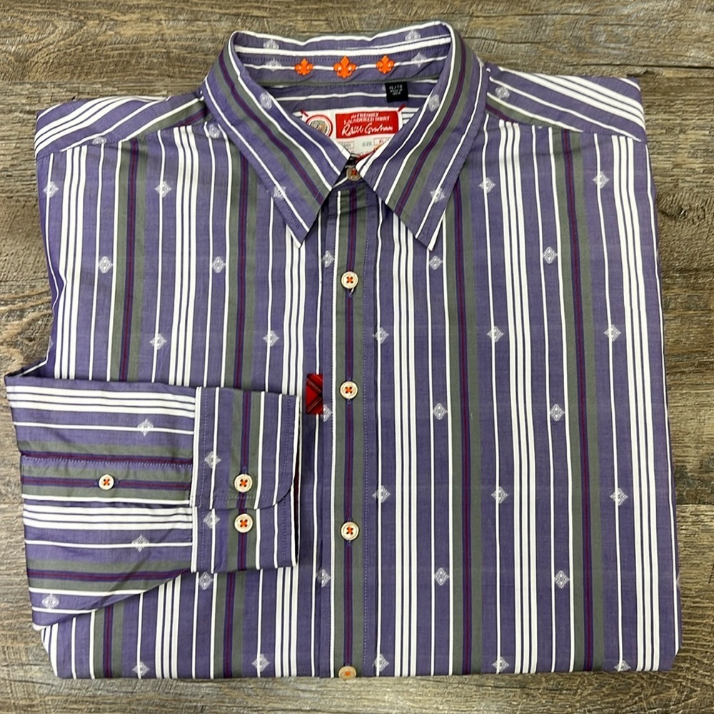 The Freshly Laundered Shirt by Robert Graham Long Sleeve Button Down Shirt XL